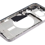 Apple iPhone 15 Pro Max Middle Frame with Small Parts (No Charger Flex) - White Titanium Pulled B