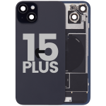 Apple iPhone 15 Plus Back Cover with Magnet Bazel incl NFC and Flash Flex - Black Pulled B