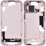Apple iPhone 15 Middle Frame with Small Parts (No Charger Flex) - Pink Pulled B