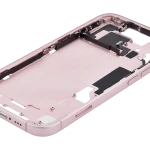 Apple iPhone 15 Middle Frame with Small Parts (No Charger Flex) - Pink Pulled B