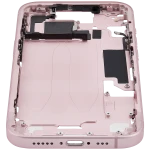 Apple iPhone 15 Middle Frame with Small Parts (No Charger Flex) - Pink Pulled B