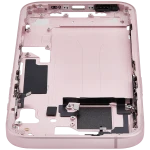 Apple iPhone 15 Middle Frame with Small Parts (No Charger Flex) - Pink Pulled B