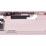Apple iPhone 15 Middle Frame with Small Parts (No Charger Flex) - Pink Pulled B