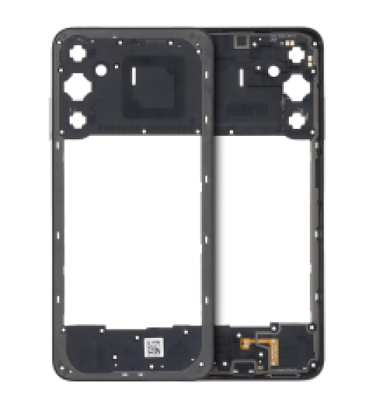 Samsung Galaxy A05s Mid-Frame Housing - Black OEM-Equivalent