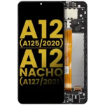 Samsung Galaxy A12 Display + Frame - Black Refurbished