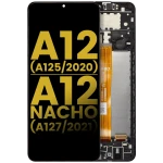 Samsung Galaxy A12 Display + Frame - Black Refurbished