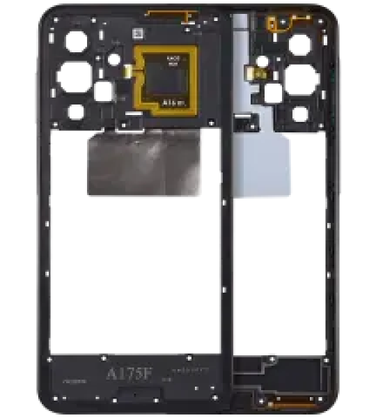 Samsung Galaxy A17 4G Mid-Frame Housing - Black OEM-Equivalent