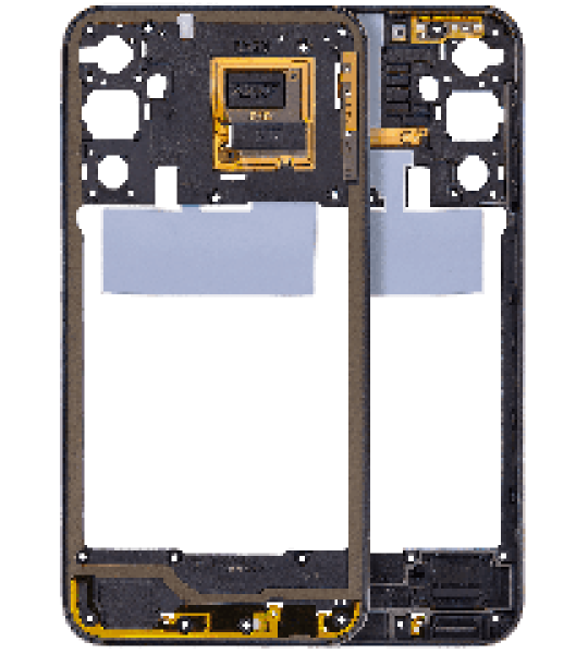 Samsung Galaxy A24 Mid-Frame Housing - Black OEM-Equivalent
