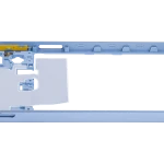 Samsung Galaxy A25 Mid-Frame Housing - Optimistic Blue OEM-Equivalent
