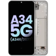 Samsung Galaxy A34 Display + Frame - Silver SVP