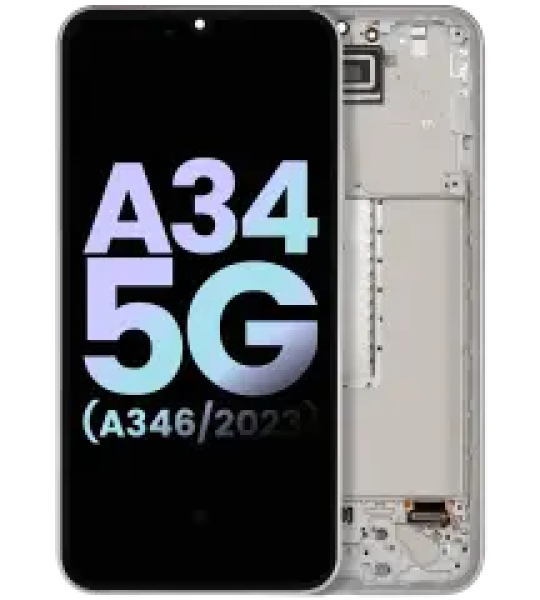 Samsung Galaxy A34 Display + Frame - Silver SVP