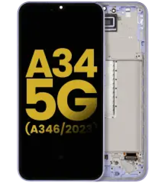 Samsung Galaxy A34 Display + Frame - Violet Refurbished