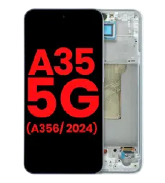 Samsung Galaxy A35 Display + Frame - Iceblue Soft Oled