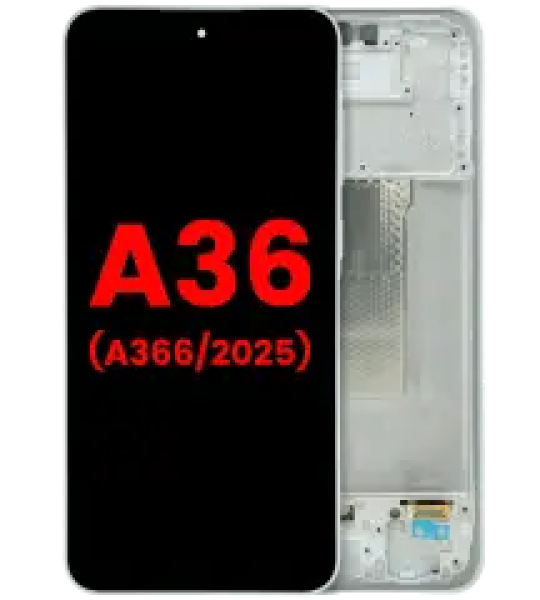 Samsung Galaxy A36 Display + Frame - White Soft Oled