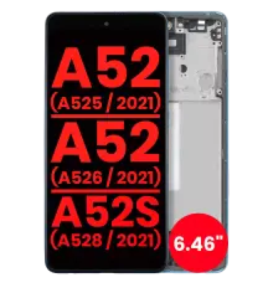 Samsung Galaxy A52 4G / A52 5G / A52s Display + Frame (6.46'') - Awesome Blue AM Plus