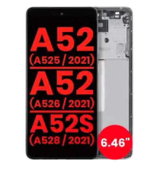 Samsung Galaxy A52 4G / A52 5G / A52s Display + Frame (6.46'') - Awesome White AM Plus