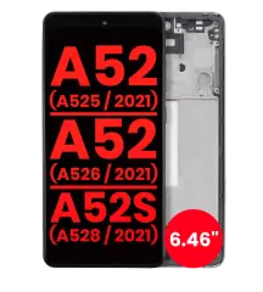 Samsung Galaxy A52 4G / A52 5G / A52s Display + Frame (6.46'') - Awesome Black AM Plus