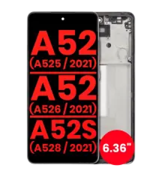 Samsung Galaxy A52 4G / A52 5G / A52s Display + Frame (6.36'') - Awesome Black AM Plus