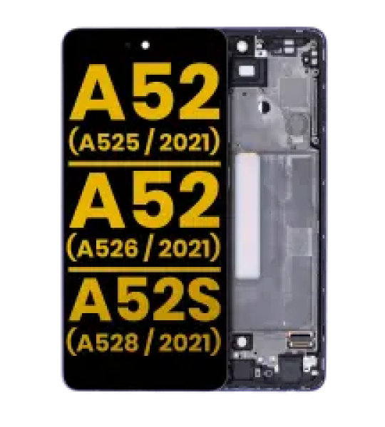 Samsung Galaxy A52 4G / A52 5G / A52s Display + Frame - Awesome Violet Refurbished