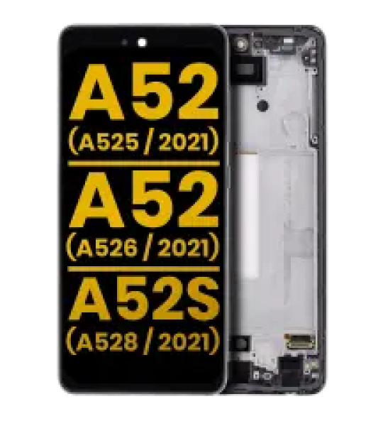 Samsung Galaxy A52 4G / A52 5G / A52s Display + Frame - Awesome Black Refurbished