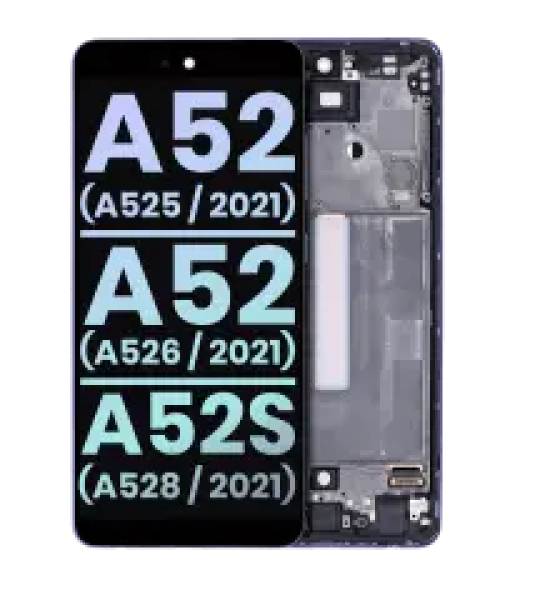 Samsung Galaxy A52 4G / A52 5G / A52s Display + Frame - Awesome Violet SVP