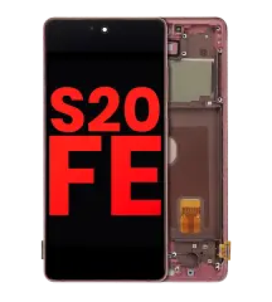 Samsung Galaxy S20 FE 4G / 5G Display + Frame - Cloud Red Soft Oled