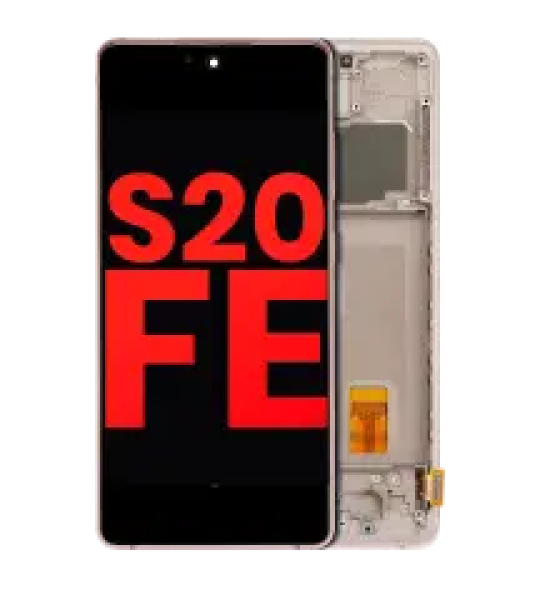 Samsung Galaxy S20 FE 4G / 5G Display + Frame - Cloud Orange Soft Oled