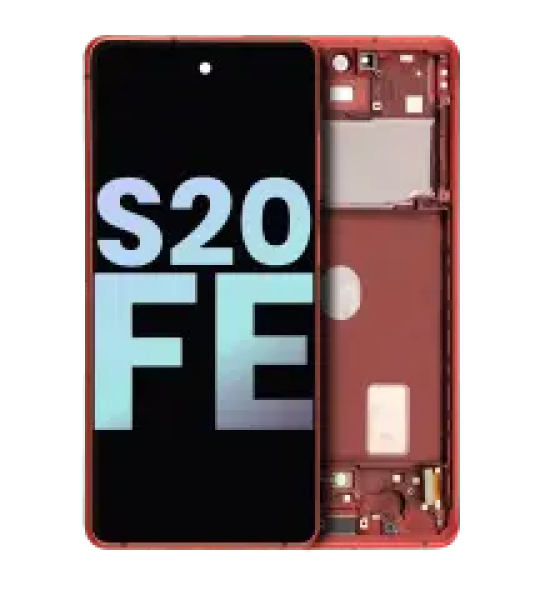 Samsung Galaxy S20 FE 4G / 5G Display + Frame - Cloud Red SVP