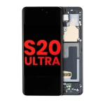 Samsung Galaxy S20 Ultra Display + Frame - Cosmic Black Soft Oled