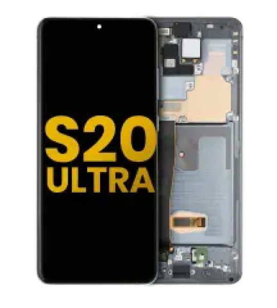 Samsung Galaxy S20 Ultra Display + Frame - Cosmic Gray Refurbished
