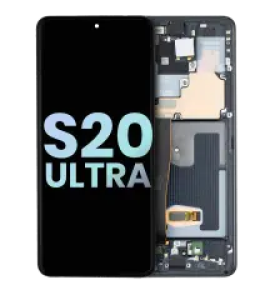 Samsung Galaxy S20 Ultra Display + Frame - Cosmic Black SVP