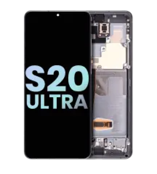 Samsung Galaxy S20 Ultra Display + Frame - Cosmic Gray SVP
