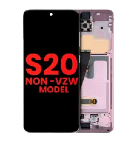 Samsung Galaxy S20 / S20 5G Display + Frame - Cloud Pink Soft Oled