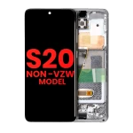 Samsung Galaxy S20 / S20 5G Display + Frame - Cloud White Soft Oled