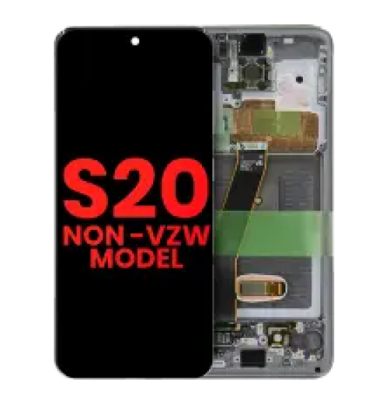 Samsung Galaxy S20 / S20 5G Display + Frame - Cosmic Gray Soft Oled