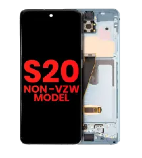 Samsung Galaxy S20 / S20 5G Display + Frame - Cloud Blue Soft Oled