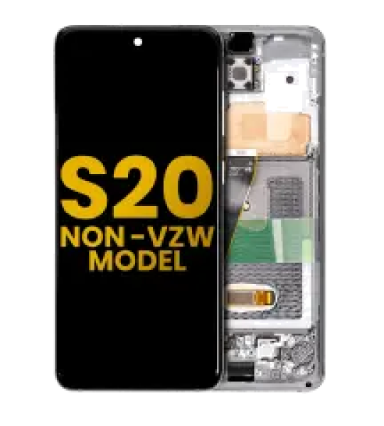 Samsung Galaxy S20 / S20 5G Display + Frame - Cloud White Refurbished