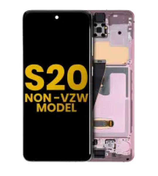 Samsung Galaxy S20 / S20 5G Display + Frame - Cloud Pink Refurbished