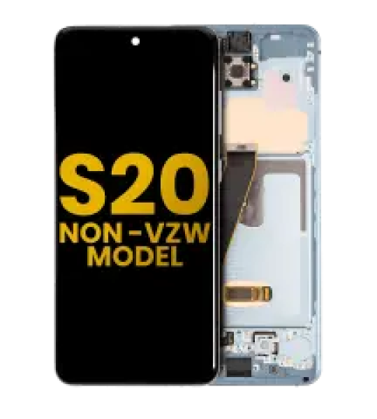 Samsung Galaxy S20 / S20 5G Display + Frame - Cloud Blue Refurbished