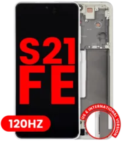 Samsung Galaxy S21 FE Display + Frame - Olive Green Soft Oled (120Hz)