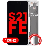 Samsung Galaxy S21 FE Display + Frame - White Soft Oled (120Hz)