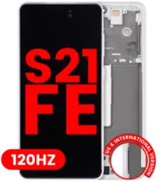 Samsung Galaxy S21 FE Display + Frame - White Soft Oled (120Hz)