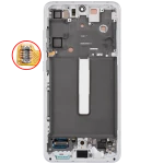 Samsung Galaxy S21 FE Display + Frame - White Soft Oled (120Hz)