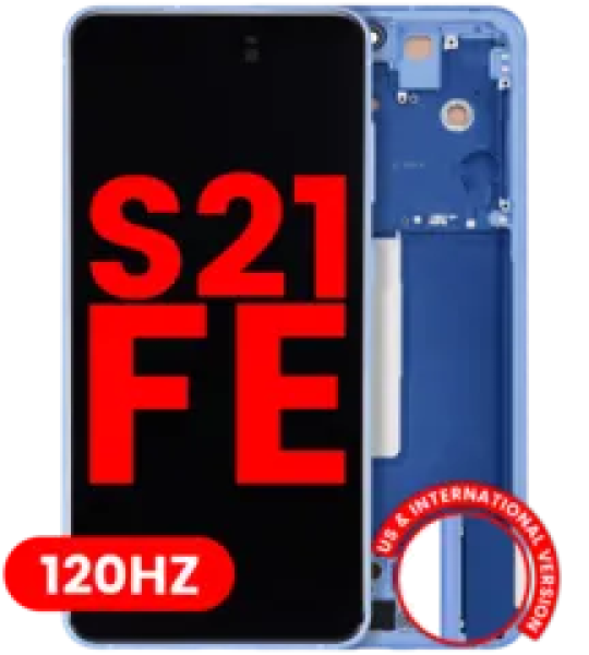 Samsung Galaxy S21 FE Display + Frame - Blue Soft Oled (120Hz)