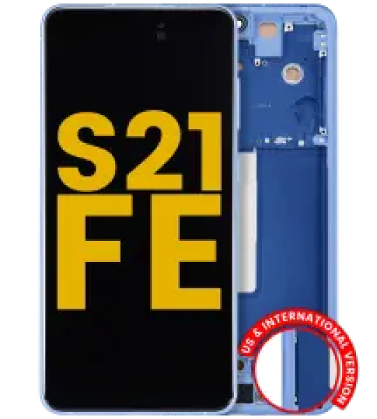Samsung Galaxy S21 FE Display + Frame - Blue Refurbished