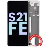 Samsung Galaxy S21 FE Display + Frame - White SVP