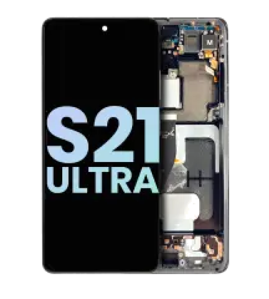 Samsung Galaxy S21 Ultra Display + Frame - Phantom Black SVP