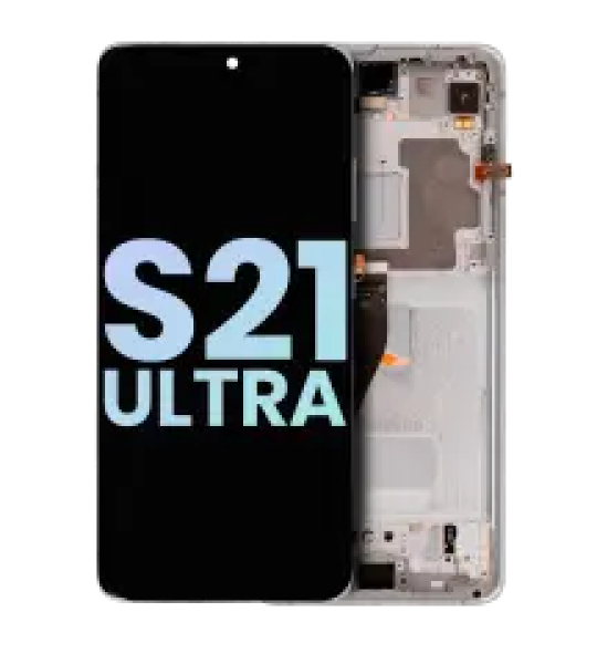 Samsung Galaxy S21 Ultra Display + Frame - Phantom Silver SVP