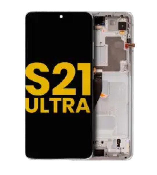 Samsung Galaxy S21 Ultra Display + Frame - Phantom Silver Refurbished