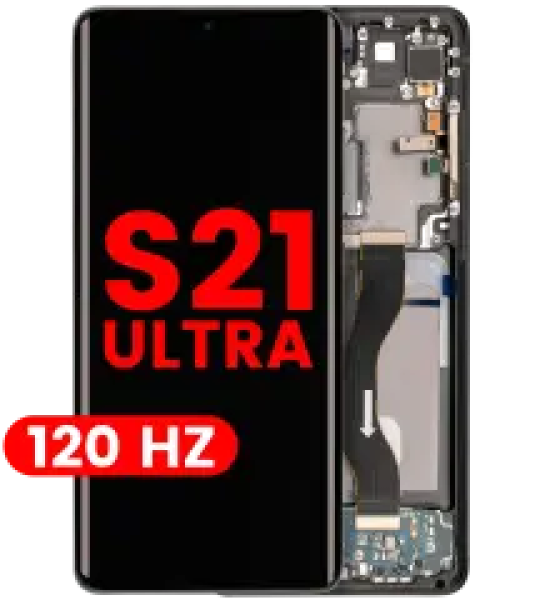 Samsung Galaxy S21 Ultra Display + Frame - Phantom Black Soft Oled (120Hz)
